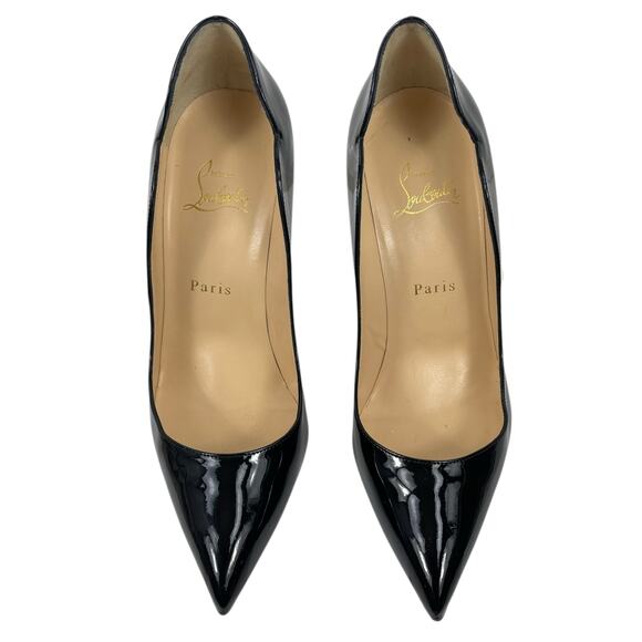 Christian Louboutin Hot Chick 100 Patent Leather Pump Black Size 38.5 - Picture 7 of 13